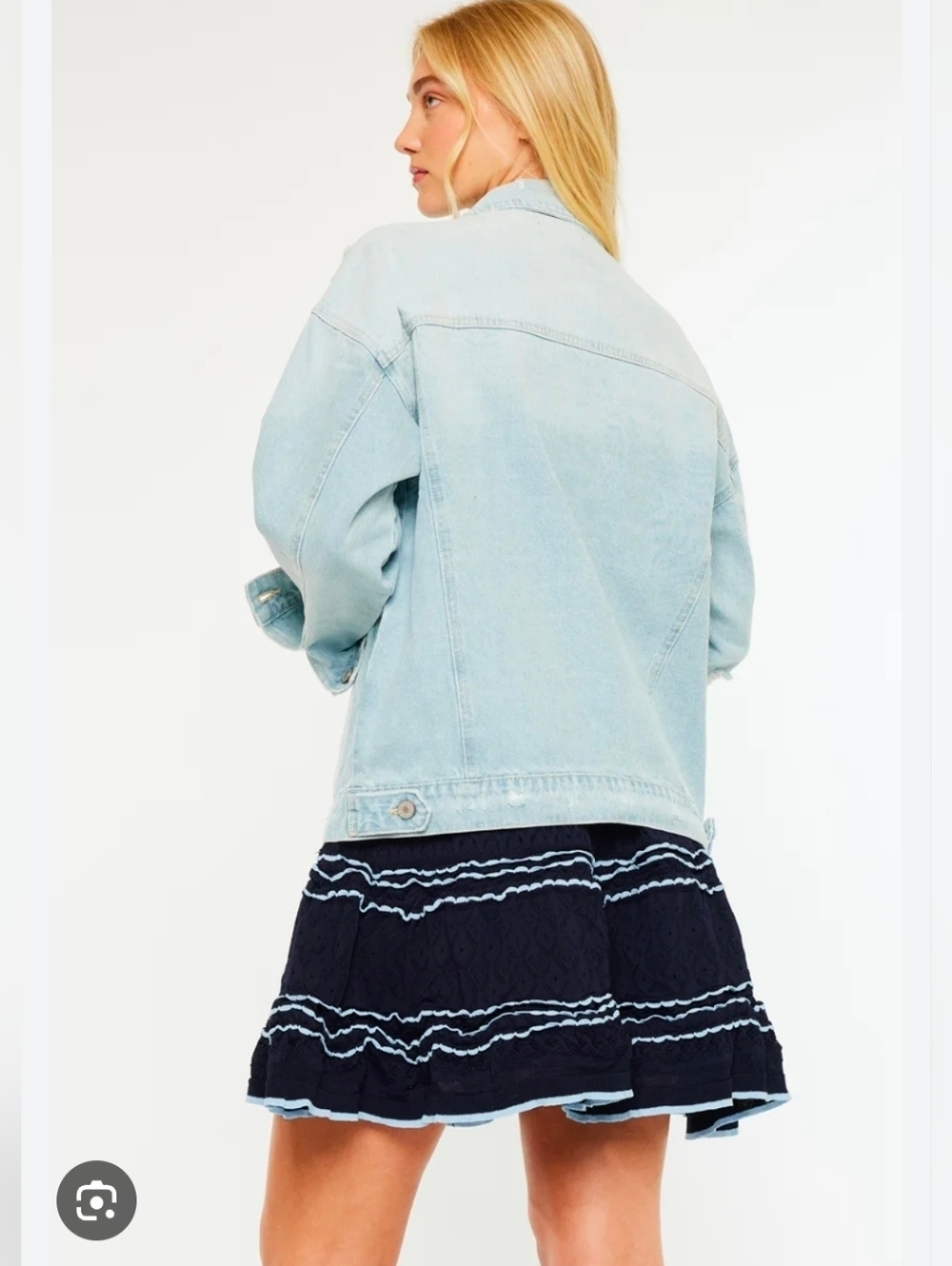 KANCAN Aaliyah Oversized Denim Jacket - Picture 2 of 6